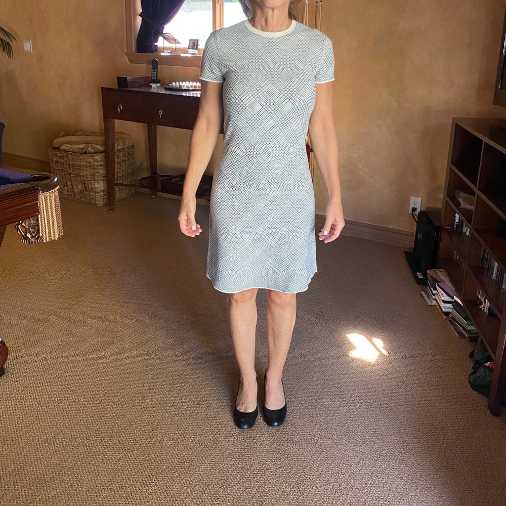Theory Black and off white dress, Size Petite